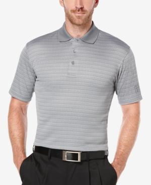 Pga Tour Men's Jacquard Stripe Golf Polo Shirt