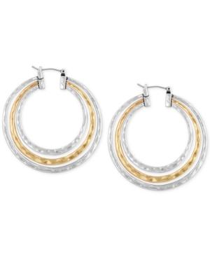 Lucky Brand Two-tone Triple-layer Hoop Earrings