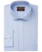 Tasso Elba Men's Classic Fit Non-iron Texture Stripe Dress Shirt, Only At Macy's