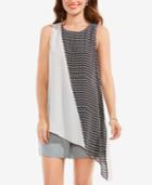 Vince Camuto Colorblocked Asymmetrical Top