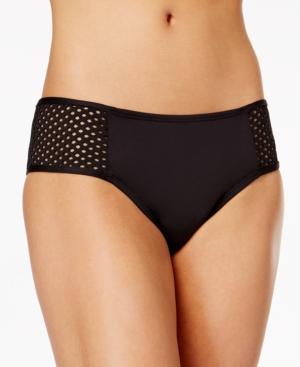 Kenneth Cole Beat Of The Street Mesh-inset Cheeky Bikini Bottoms Women's Swimsuit