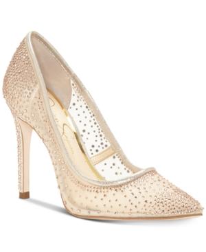 Jessica Simpson Prianne Embellished Mesh Pumps Women's Shoes