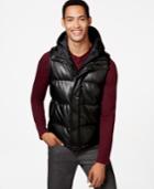 Sean John Coated Hooded Vest