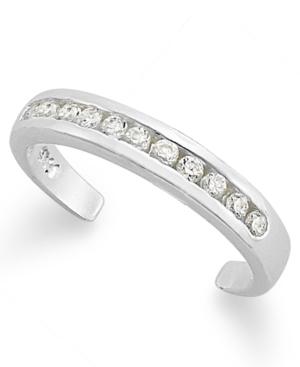 B. Brilliant Sterling Silver Toe Ring, Cubic Zirconia Channel-set Toe Ring (1/5 Ct. T.w.)
