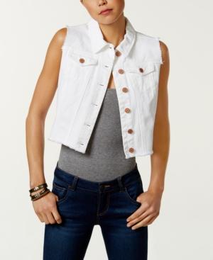 Buffalo David Bitton Cotton Cropped Denim Vest