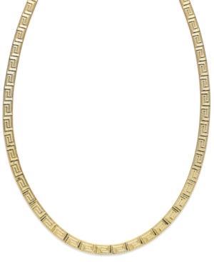 Giani Bernini 24k Gold Over Sterling Silver Greek Key Linked Necklace