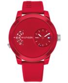 Tommy Hilfiger Men's Red Silicone Strap Watch 44mm - Created For Macy's