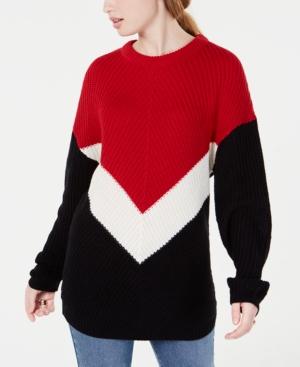 Planet Gold Juniors' Colorblocked Chevron Sweater