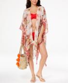 Cejon Printed Tassel Kimono & Cover-up
