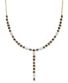 Inc International Concepts Gold-tone Multi-stone Lariat Necklace, Created For Macy's