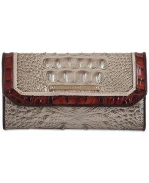 Brahmin Soft Checkbook Embossed Leather Wallet