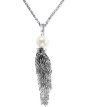 Effy Cultured Freshwater Pearl (11mm) Tassel Pendant Necklace In Sterling Silver
