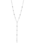 Kenneth Cole New York Silver-tone Knot & Imitation Pearl Lariat Necklace, 25-1/2 + 3 Extender