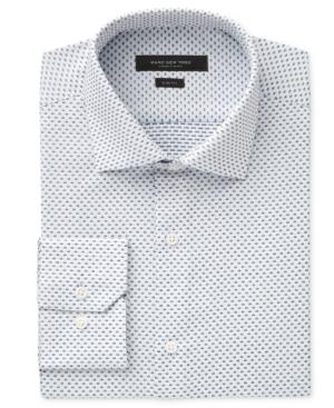 Marc New York Men's Slim-fit Wrinkle-free Box-print Dobby Dress Shirt