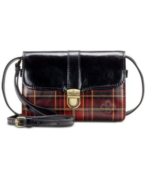 Patricia Nash Tartan Plaid Bianco Leather Crossbody