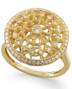 D'oro By Effy Diamond Pinwheel Ring In 14k Gold (1/3 Ct. T.w.)