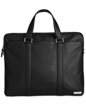 Calvin Klein Men's Leather Attache Messenger Bag