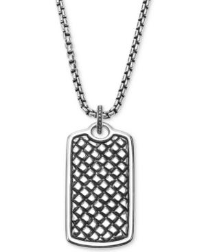 Scott Kay Men's Textured Dog Tag Pendant Necklace In Sterling Silver