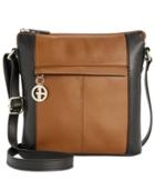 Giani Bernini Nappa Leather Vertical Colorblock Crossbody, Created For Macy's