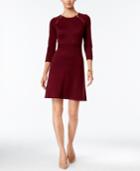 Nine West Zip-shoulder A-line Sweater Dress