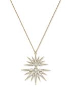 Joan Boyce Gold-tone Crystal Split-starburst Pendant Necklace