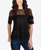 Lucky Brand Tiered Illusion-lace Top