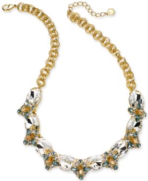 Charter Club Gold-tone Multi-stone Multi-link Collar Necklace, 17 + 2 Extender, Created For Macy's