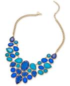 Thalia Sodi Gold-tone Blue Stone Statement Necklace, Only At Macy's