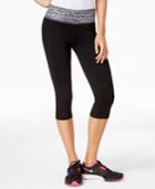 Material Girl Active Juniors' Printed-waist Cropped Yoga Leggings, Only At Macy's