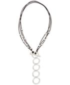 Robert Lee Morris Soho Silver-tone & Faux Leather Lariat Necklace