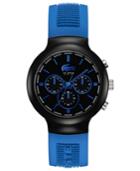 Lacoste L!ve Watch, Men's Chronograph Borneo Blue Silicone Strap 44mm 2010654