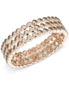 Nine West Gold-tone Three-row Stretch Bracelet