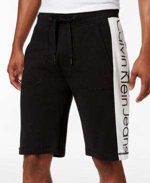 Calvin Klein Jeans Men's Colorblocked Graphic-print Logo Cotton Shorts