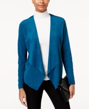 Inc International Concepts Open-front Moleskin Cardigan, Created For Macy's