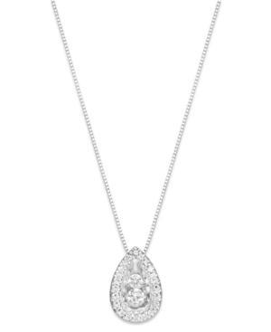 Diamond Teardrop Pendant Necklace In 14k White Gold (1/4 Ct. T.w.)