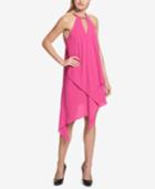 Kensie Draped Snake-chain Keyhole Dress