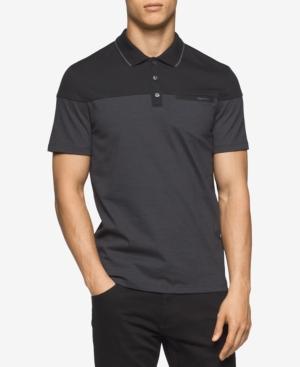 Calvin Klein Men's Colorblocked Feeder-striped Polo