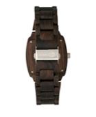 Earth Wood Sagano Wood Bracelet Watch W/date Brown 42mm
