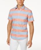 Tommy Hilfiger Men's Custom-fit Douglas Striped Short-sleeve Shirt