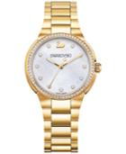 Swarovski Women's Swiss City Mini Gold-tone Stainless Steel Bracelet Watch 32mm