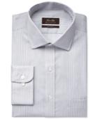 Tasso Elba Non-iron Twill Bengal Stripe Dress Shirt, Only At Macy's