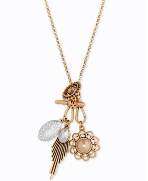 Lucky Brand Gold-tone Convertible Charm Necklace