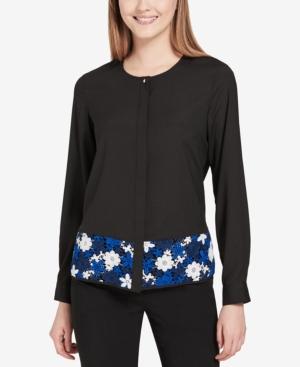 Calvin Klein Lace-hem Blouse