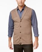 Tasso Elba Men's Faux Suede Shawl-collar Vest, Only At Macy's