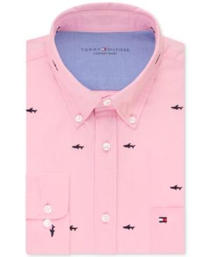 Tommy Hilfiger Men's Slim-fit Comfort Wash Untucked Dress Shirt, Only At Macy's