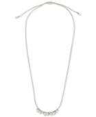 Touch Of Silver/hint Of Gold Crystal Droplets Adjustable Choker Necklace