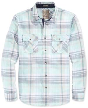Guess Men's Long Sleeve Logan Plaid Slim Fit Shirt