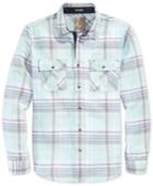 Guess Men's Long Sleeve Logan Plaid Slim Fit Shirt