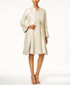 B Michael Metallic Bell-sleeve Topper Evening Jacket
