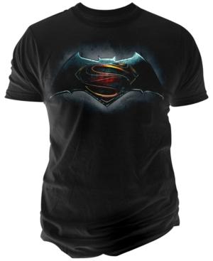 Men's Batman V Superman: Main Color Logo Graphic-print T-shirt From Changes